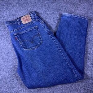 Levis 560 Comfort Fit Jeans Mens 42x32 Medium Wash Blue Tapered Leg Denim
